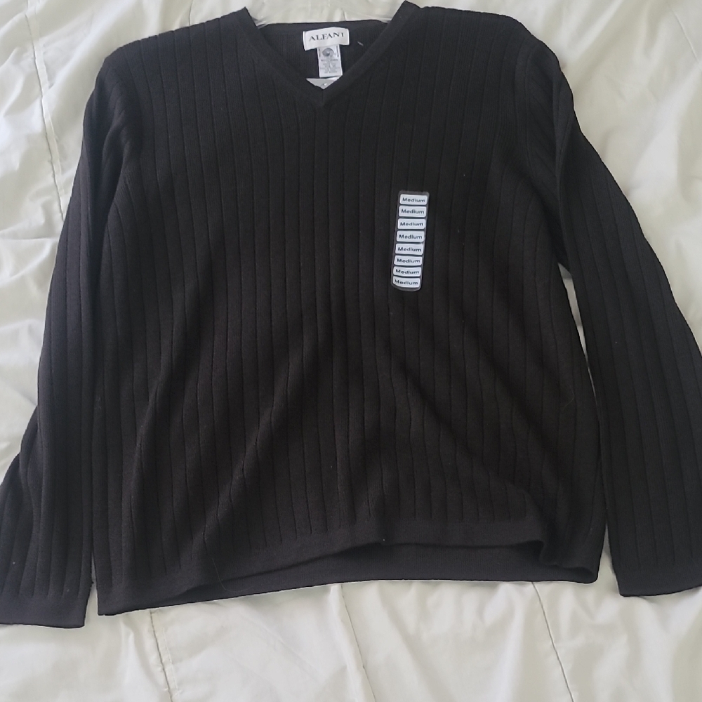 Alfani Men's Dark V-Neck Sweater